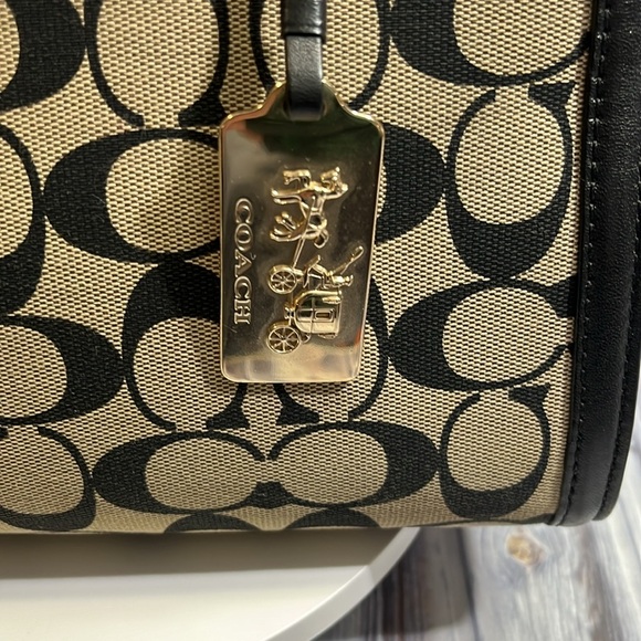 COACH SHOULDER BAG/CROSSBODY SIGNATURE CANVAS AND LEATHER. - Picture 3 of 16